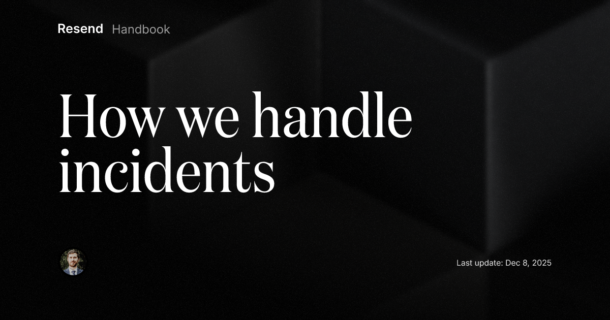 How we handle incidents